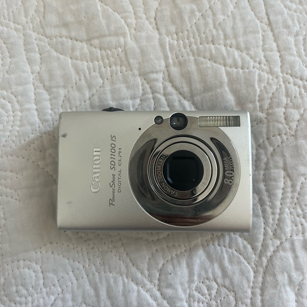 Canon Silver Digital Camera Compact Design with Zoom Lens